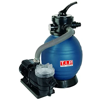 Imagen de T.I.P. 30308 Juego de filtros arena para piscinas SPF 250 F, hasta 6000 l/h, azul/negro
