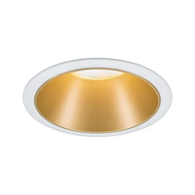 Imagen de Paulmann 93405 Luminaria empotrable LED Cole redonda incl. 1x6,5 W reg., foco, blanco/oro mate, lámpara, plástico, aluminio zinc, foco techo 2700 K