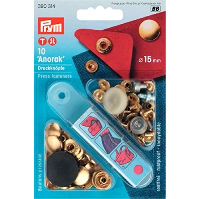 Imagen de Prym Botones, Plastic, Oro, 15 mm, 10 Piezas, PRYM_390314 1