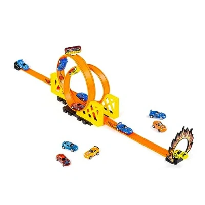 Imagen de MOLTO Pista de Coches Ultimate con Doble Looping y un Coche Track 360 Grados Parking Juguete Juguetes Educativos para el Desarrollo Niños A Partir 3 Años