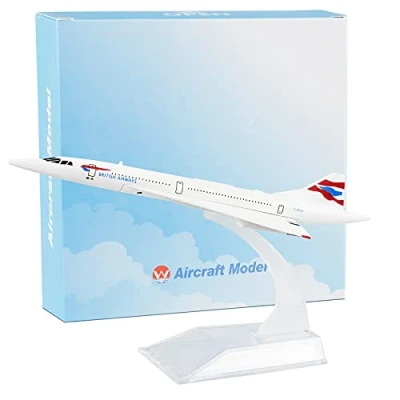 Imagen de Busyflies modelo de avión fundido a presión 16 cm Concorde British Airways 1:400 aleación para colección