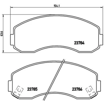 Imagen de BREMBO P 99 003 Juego de pastillas freno con avisador acústico desgaste sin accesorios KIA: K2700 Camión plataforma/Chasis