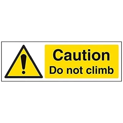 Imagen de vsafety signos 67111 ax s &quot;precaución no Climb&quot; construcción de señal advertencia, autoadhesivo, paisaje, 300 mm x 100 mm, color negro/amarillo