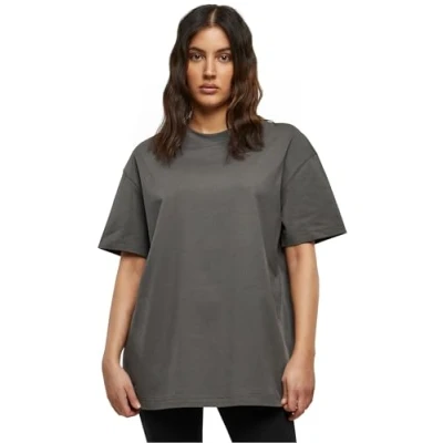 Imagen de Build Your Brand By149 ladies Oversized Boyfriend tee Camiseta, Gris Oscuro, M Mujeres