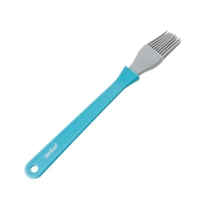Imagen de Zenker Pincel de Silicona, Cocina, Alta Resistencia a Temperatura Hasta 230ºC, Brocha 3 cm Ancho, Apto para Lavavajillas, Color Celeste y Gris, 25x3cm, 1 ud