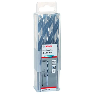 Imagen de Bosch Professional 5 brocas helicoidales HSS PointTeQ, para metal, 10.8 x 94 142 mm, accesorio de taladro