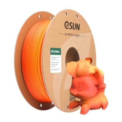 Imagen de eSUN Filamento PLA Arco Iris Mate 1.75mm, Multicolor Mate, Carrete de 1KG (2.2 LBS) Cambia Gradiente para Impresoras 3D,Amanecer
