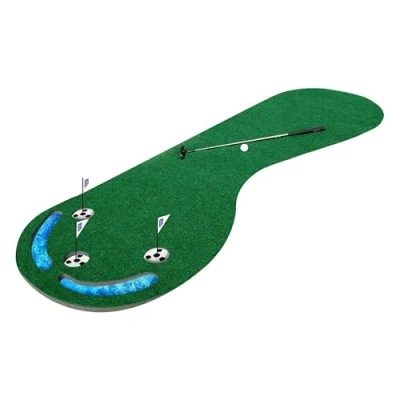 Imagen de PGA Tour Alfombrilla de Putting Tres Agujeros 3 x 9 pies Alfombra Golf para Golpes 3&#039; 9&#039; (0,91 m 2,74 m), Unisex, Verde, 92LX22HX22W CM