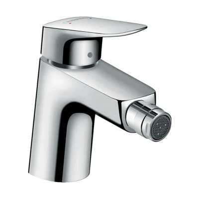 Imagen de hansgrohe Logis grifo lavabo con vaciador automático, monomando 71 mm, mezclador ahorro de agua (EcoSmart), cromo, 71204000