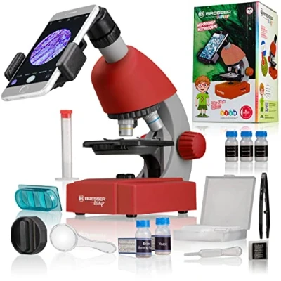 Imagen de Bresser 8851300E8G000 microscopio (40x 640x) roja