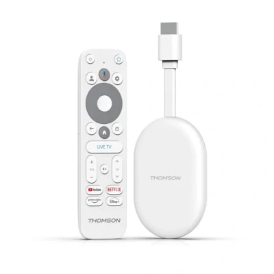 Imagen de THOMSON 150 GO Cast 4K UHD Streaming Dongle Dolby Atmos Digital+ Voice Control Googlecast SDRAM 2 GB Flash 8 Multiplug Power Adapter (2Pin/3Pin)