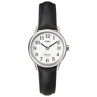 Imagen de Timex Easy Reader T2H331 Reloj de cuarzo para mujer, correa piel negra 25 mm