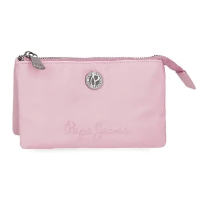 Imagen de Pepe Jeans Corin Monedero Tres Compartimentos Rosa 17,5x9,5x2 cms Poliéster y PU by Joumma Bags