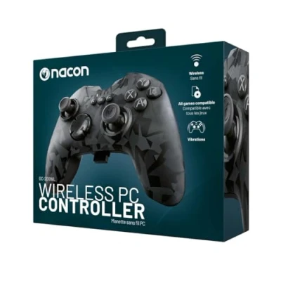 Imagen de Mando Nacon PCGC 200WLURBAN, Para PC, Inalámbrico, Vibración, 2,4Ghz, Batería de litio 500 mAh, Gris