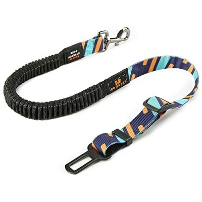 Imagen de Cinturon Perro Coche, Dog Seatbelt, de Seguridad para Perros, Universal Car Seat Belt, Longitud Ajustable（29&quot; 56&quot;）, con Anti Choque Elástico Nylon, Mascotas Perros Gatos