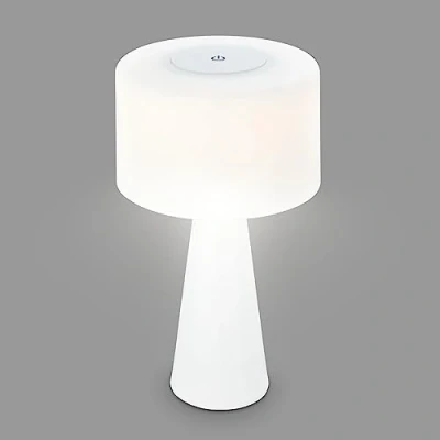Imagen de BRILONER lámpara de mesa LED inalámbrica, noche regulable táctil, escritorio, USB C, camping, luz blanca cálida, blanco