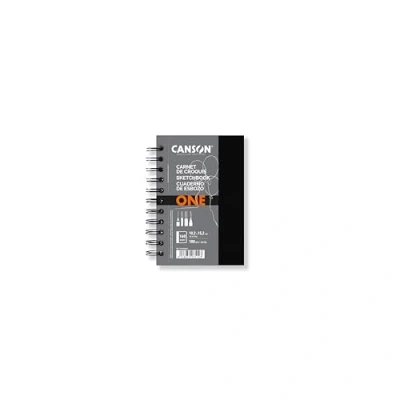 Imagen de Canson One Art Book, Cuaderno de esbozo, Grando ligero, 100g, espiralado, 10,2x15,2cm, Blanco, 80 hojas