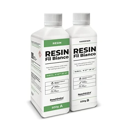 Imagen de Resina Blanca Poliuretanica 1:1 Para Colada, Bicomponente, Las Creaciones de Aficionados y el Prototipado Rápido,Fabricación Joyas (1 kg)