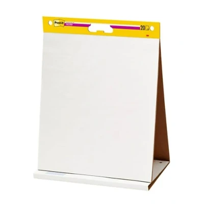 Imagen de Post It Super Sticky Notas Para Reuniones, Paquete de 1 Bloc Notas, con 20 Hojas, 584x508 mm, Color Blanco, Compartir Ideas y Presentar Visualmente
