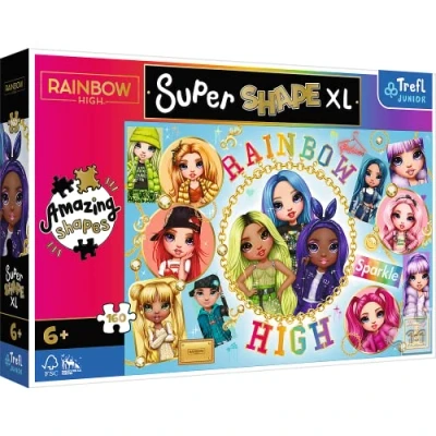 Imagen de Trefl 160 XL Super Shape Formas Locas, Piezas Grandes, Colores con Personajes de Cuentos Hadas, a Partir 6 años Puzzle, Rainbow High (50027)
