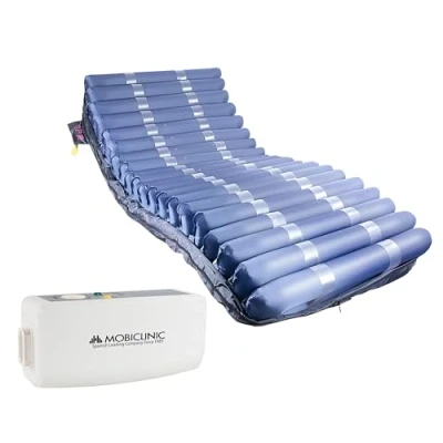 Imagen de Mobiclinic® Pro, Colchón antiescaras de Aire alternante, 200X120X22, Mobi 4 Plus, Único 120 cm Ancho, Compresor silencioso, 20 Celdas Aire, para escaras Grado I, II, III y IV, Azul