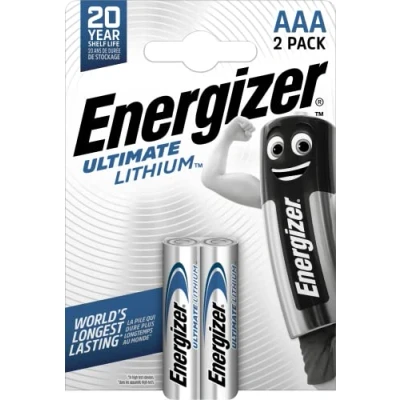 Imagen de Energizer Pilas AAA/LR03 Ultimate Lith de 2 Unidades, 7638900262629 (2 Unidades)