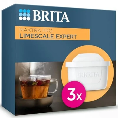 Imagen de BRITA Maxtra Pro Cartucho de filtro agua cal, 3 unidades (nuevo) Recambio original para máxima protección electrodomésticos, reduciendo impurezas, cloro y metales