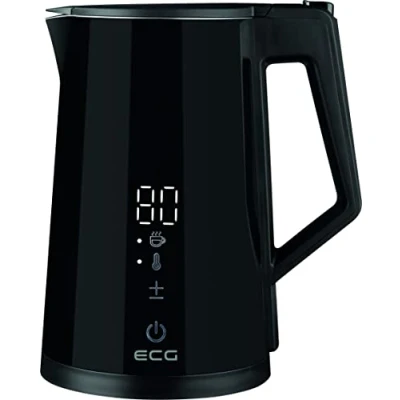 Imagen de ECG RK 1893 Digitouch Black Kettle, 2200 W, 1,7 l, pantalla LED