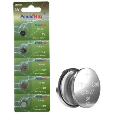 Imagen de PoundMax Pilas de botón Litio CR927, 3 V, 1 blíster 5 Unidades