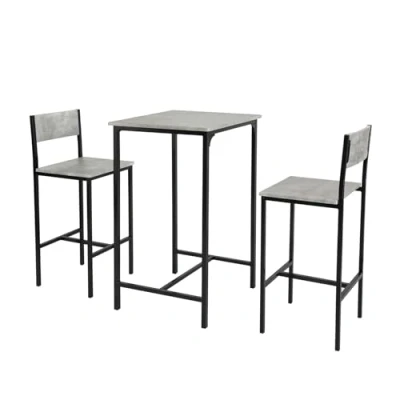 Imagen de SoBuy OGT27 HG Mesa Alta de Bar + 2 taburetes Juego Barra Set y ES