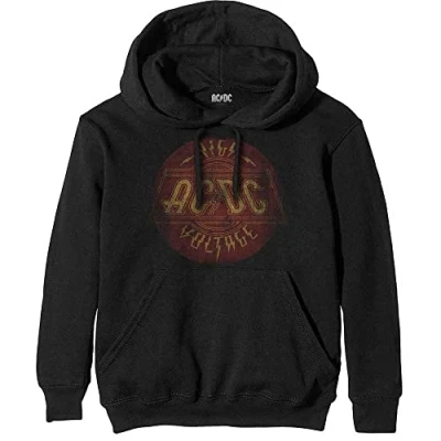 Imagen de ACDC AC/DC Vintage High Voltage Pullover Capucha, Negro (Black Black), Medium para Hombre