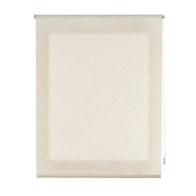 Imagen de Uniestor Natural Lino Estor Enrollable Translucido Color Beige 120x200 cm (ancho x alto) Tamaño de la Tela 117 195 Fácil Instalación