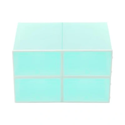 Imagen de TESUGN Pack de 20 cajas zapatos, zapatos apilables, transparentes, plegables, almacenamiento con puerta para armario, pared, zapatillas, tacón alto, 33 x 23 14 cm