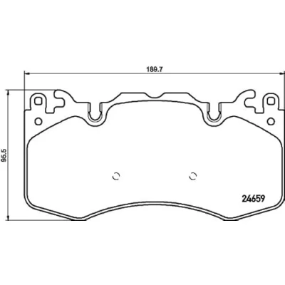 Imagen de HELLA 8DB 355 016 151 Juego de pastillas freno no preparado para indicador desgaste LAND ROVER: Range Rover Sport, 3, 4