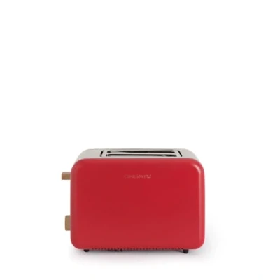 Imagen de CREATE/TOAST RETRO/Tostadora Rojo / 6 Niveles de potencia, bandeja recogemigas, termostato, descongelación, recalentar, 2 ranuras rebanadas anchas, 850W