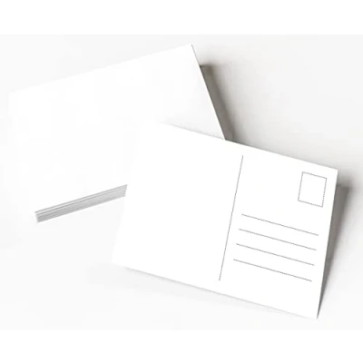 Imagen de Trajetas postales de Clever Pool en cartón blanco, para diseñar uno mismo o imprimir, 50 x DIN A6