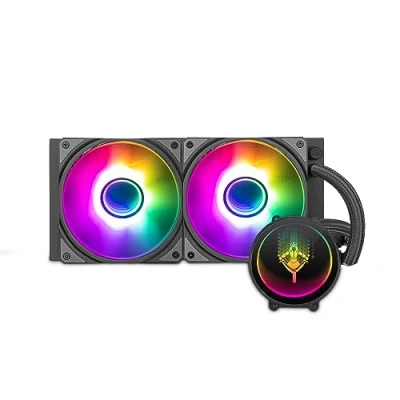Imagen de Yeyian Sistema de Refrigeración Líquida para CPU Serie PC Gaming Ordenador Sobremesa Silencioso 2 Ventiladores RGB 240mm 2000 RPM (Nuevo 2023)