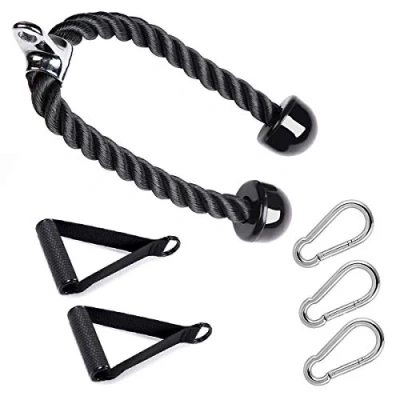 Imagen de TríCeps Empuje Tire hacia Abajo Cuerda Cuerda, Cable De La para Multi Gym &amp; Mango Potente MosquetóN Gancho RáPido, Las Combinaciones Entrenamiento Fuerza del Brazo