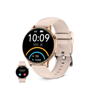 Imagen de KSIX Core 2 Reloj Inteligente Hombre Mujer con Llamadas y Notificaciones de APPs Smartwatch Modos Deportivos, Pulsómetro, Oxígeno, Sueño Compatible Asistente Voz Rosa