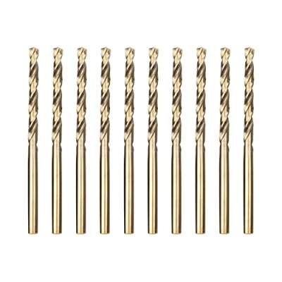 Imagen de Meccion HSS Co 10pcs 3.5mm Brocas Helicoidales para Metal, Acero Inoxidable, Madera, Plástico y Hierro