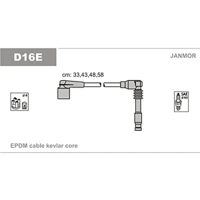 Imagen de JANMOR D16E Juego de Cables Encendido DAEWOO: Leganza Berlina