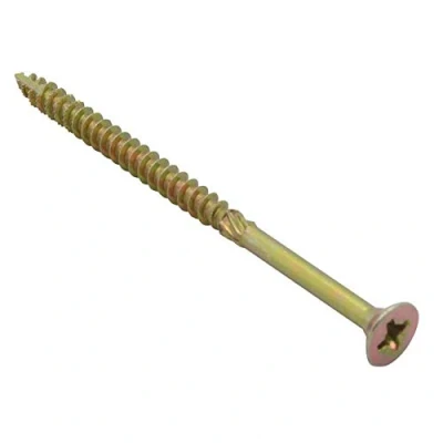 Imagen de Spectre Advanced Tornillos para madera multiusos, 5,0 x 100 mm, color amarillo zinc pasivado, caja