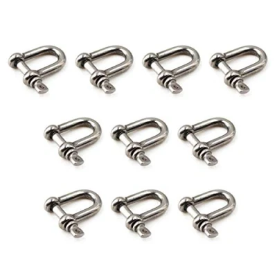 Imagen de 304 Acero inoxidable D anillo grillete Lock para construcción resistente M5 (10 Piezas)