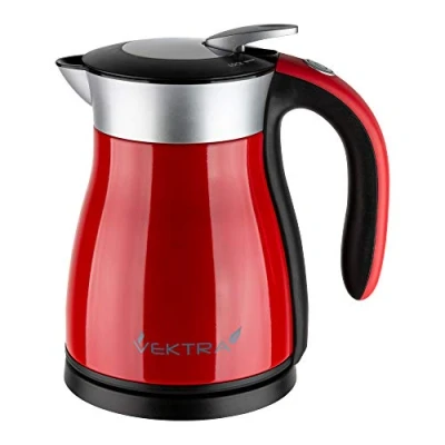 Imagen de Vektra VEK 1201R Hervidor de Agua, Acero Inoxidable, Rosso