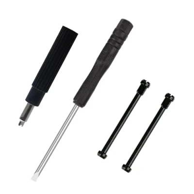 Imagen de Compatible con Amazfit T Rex 2/T 2 Pro, tornillos de repuesto barra enlace acero inoxidable herramientas extracción destornillador para (negro)
