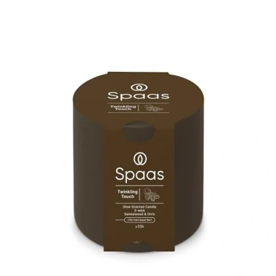 Imagen de Spaas Glow Vela perfumada de 2 mechas, 55 h, aroma Twinkling Touch