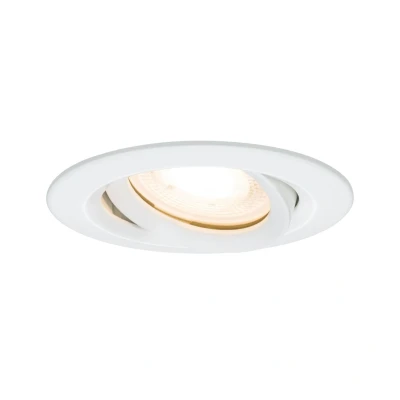 Imagen de Paulmann 93661 Luminaria empotrable LED Nova, foco redondo de techo, orientable, sin fuente luz, máx. 35 W, bastidor GU10 o GU5,3, Blanco Mate