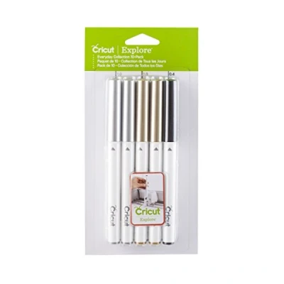 Imagen de Cricut 2003769 Bolígrafos de Punta Fina (30, plástico, Multicolor, Everyday Fine Point Pen Set (10 Pack), 10 Unidad (Paquete 1)