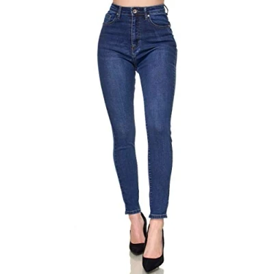 Imagen de Elara Jeans Mujer Cintura Alta Chunkyrayan Azul Oscuro EL12D1 DK.Blue 36 (S)
