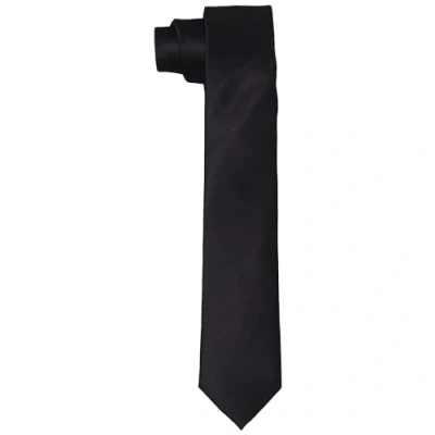 Imagen de DonDon corbatas para hombres hechas a mano aspecto seda 6 cm Negro